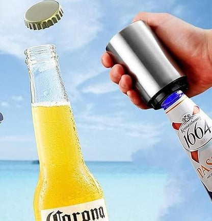 Stainless Steel Automatic Push & Pull Bottle Opener