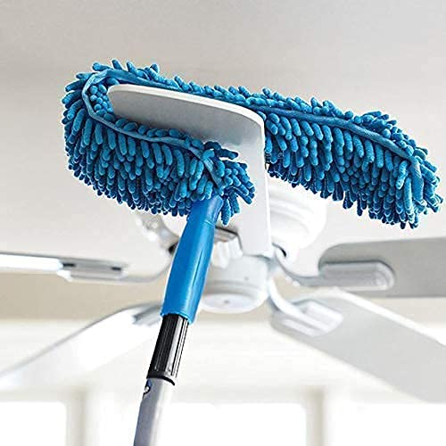 Microfiber Cleaning Duster with Extendable Handle | Flexible Car Duster for Ceiling Fans, Window Blinds, Furniture & Home Cleaning | Washable & Reusable Dust Remover | Multicolor