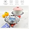 Portable Butane Gas Stove | Stainless Steel Windproof Camping Burner | Foldable Outdoor Gas Stove with Lotus Flame Design | High Heat Efficiency | Travel Cooking Furnace with Carry Pouch